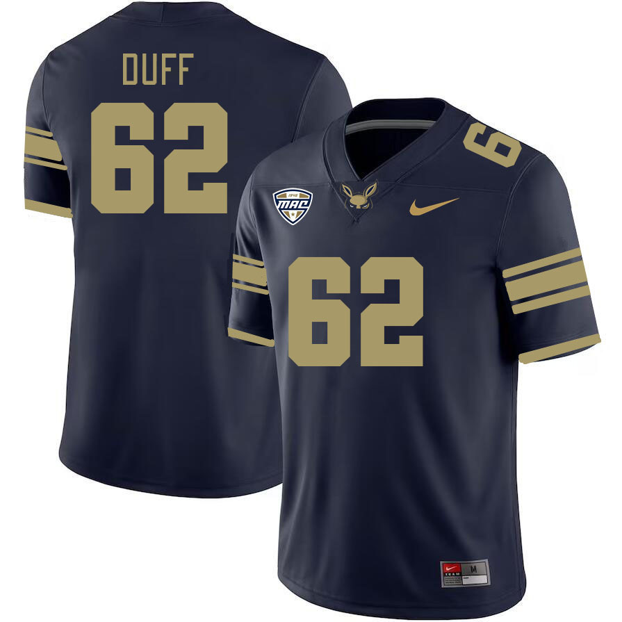 Men-Youth #62 Barry Duff Akron Zips 2023 College Football Jerseys Stitched-Blue